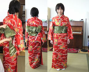 Oblékání kimona